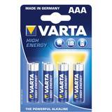 Batterier - Engangsbatterier Batterier & Opladere Varta High Energy AAA 4-pack