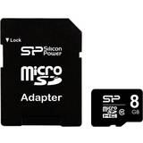 Silicon Power 8 GB Hukommelseskort & USB Stik Silicon Power MicroSDHC Class 10 8GB