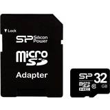 Silicon Power 32 GB Hukommelseskort Silicon Power MicroSDHC Class 10 32GB +Adapter