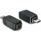 2.0 - Nikkel Kabler DeLock Micro USB B - Mini USB B Adapter M-F