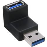 InLine USB A Kabler InLine Angled 90° USB A-USB A 3.0 M-F Adapter
