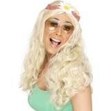 Hippies Lange parykker Kostumer Smiffys Groovy Wig Blonde