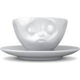 Tassen Kaffekopper Kopper & Krus Tassen Kyssende Ansigt Espressokop 10cl