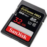 SanDisk 32 GB Hukommelseskort & USB Stik SanDisk Extreme Pro SDHC UHS-II U3 300MB/s 32GB
