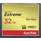 Hukommelseskort & USB Stik SanDisk Extreme Compact Flash 120MB/s 32GB