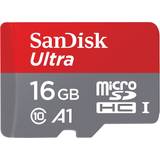 SanDisk 16 GB Hukommelseskort & USB Stik SanDisk Ultra MicroSDHC Class 10 UHS-l A1 98MB/s 16GB +Adapter