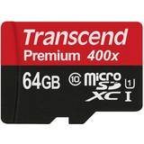 64 GB - Class 10 Hukommelseskort & USB Stik Transcend MicroSDXC UHS-I 64GB