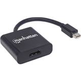 HDMI-kabler - Nikkel - PVC Manhattan Active HDMI-DisplayPort Mini M-F