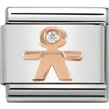 Rustfrit stål Charms & Vedhæng Nomination Composable Classic Boy Charm - Silver/Rose Gold/White