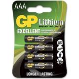 Batterier - Litium - Lommelygtebatteri Batterier & Opladere GP Batteries Lithium AAA 4-pack
