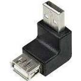 LogiLink Et stik Kabler LogiLink AU0025 USB A-USB A 2.0 M-F Angled Adapter