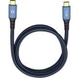 Blå - Rund - USB C-USB C - USB-kabel Kabler Oehlbach Plus CC USB C-USB C 3.1 0.5m