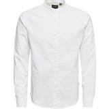 Only & Sons Herre - L Skjorter Only & Sons Solid Long Sleeved Shirt - White