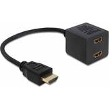 High Speed with Ethernet (4K) - Kabeladaptere Kabler DeLock High Speed with Ethernet (4K) HDMI-2HDMI Splitter M-F