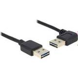Guld - USB A-USB A - USB-kabel Kabler DeLock Easy USB A - USB A (1x angled) 2.0 1m