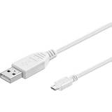 MicroConnect Hvid Kabler MicroConnect USB A - USB Micro-B 2.0 1.8m