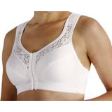 Miss Mary 48 - V-udskæring Tøj Miss Mary Cotton Lace Non-Wired Front-Closure Bra - White