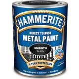 Metalmaling - Oliebaseret Hammerite Direct to Rust Smooth Effect Metalmaling Sort 0.25L