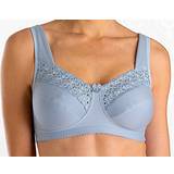 48 - Blonder - Blå Tøj Miss Mary Broderie Anglais Non-Wired Bra - Dusty Blue