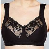 Miss Mary 48 - Polyester Tøj Miss Mary Lovely Lace Non-Wired Bra - Black