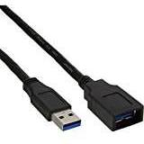 InLine Sort - USB-kabel Kabler InLine USB A-USB B M-F 3.0 2m