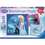 Klassiske puslespil på tilbud Ravensburger Disney Frozen Elsa Anna & Olaf 3x49 Pieces