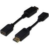 DisplayPort-kabler - HDMI DisplayPort - Nikkel Digitus Assmann HDMI-DisplayPort 0.2m