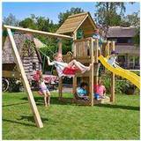 Jungle Gym Cubby Playtower with Swing Module & 2 Swings