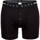 Hugo Boss Boxsershorts tights - Herre Underbukser HUGO BOSS Ribbed Cotton Button Fly Trunk - Black