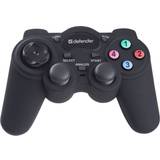 PlayStation 2 - Vibration Spil controllere Defender Racer Turbo Gamepad - Sort