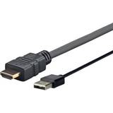 VivoLink Standard HDMI-standard HDMI - USB-kabel Kabler VivoLink HDMI-USB A 1m