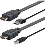 Sort - USB B Kabler VivoLink HDMI/USB A- HDMI/USB B 2m