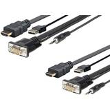 VivoLink VGA Kabler VivoLink HDMI/VGA/USB A/3.5mm-HDMI/VGA/USB A/3.5mm 1m
