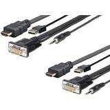 VivoLink Han - Han - USB-kabel Kabler VivoLink HDMI/VGA/USB A/3.5mm-HDMI/VGA/USB A/3.5mm 3m