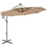 Beige Parasoller & Tilbehør vidaXL Cantilever Umbrella with LED 300cm