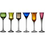 Multifarvet Glas Lyngby - Snapseglas 6stk
