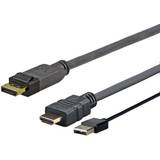 VivoLink DisplayPort-kabler VivoLink DisplayPort-HDMI USB A 1m
