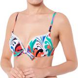32 - Dame Bikinitoppe Triumph Elegant Twist Push-up Bikini Top - Multi Colour