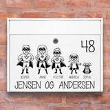 Haver & Udemiljøer Superhelte familie postkasse stickers