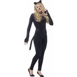Dragter - Teenagere Dragter & Tøj Smiffys Cat Costume Velour Jumpsuit