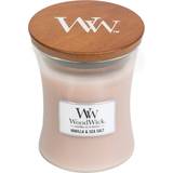 Pink Brugskunst Woodwick Vanilla & Sea Salt Medium Duftlys 274.9g