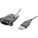 Grå - USB Kabler StarTech USB to Seriell RS232 Adapter 2.0 0.9m