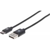 Manhattan PVC - USB-kabel Kabler Manhattan Hi-Speed USB A-USB C 2.0 2m