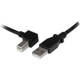 Et stik - Nikkel - USB-kabel Kabler StarTech Left Angle USB A - USB B 2m