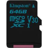Kingston Hukommelseskort Kingston Canvas Go! microSDXC Class 10 UHS-I U3 V30 90/45MB/s 64GB
