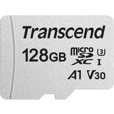 Transcend V30 Hukommelseskort Transcend 300S microSDXC Class 10 UHS-I U3 V30 A1 95/45MB/s 128GB
