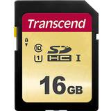 16 GB - SDHC Hukommelseskort Transcend 500S SDHC Class 10 UHS-I U1 95/60MB/s 16GB
