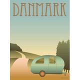 Plakater Vissevasse Danmark Camping Plakat 50x70cm