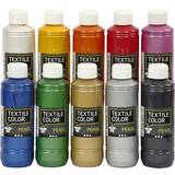 Grå Tekstilmaling Textile Color Paint Pearl 10x250ml