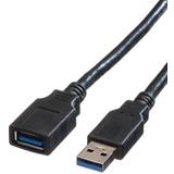 Roline Rund - USB-kabel Kabler Roline USB A-USB A M-F 3.0 1.8m